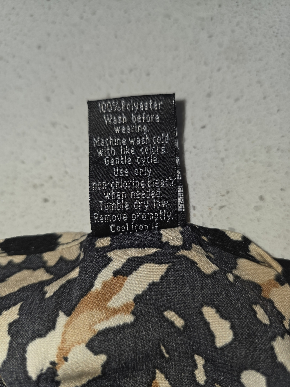 Women’s Black & Beige Printed Swim Coverup - Picture 6 of 6
